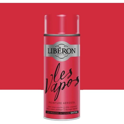 Peinture aérosol LIBÉRON Les Vapos Satin Le Rouge Intense 0,4 L (1/4)