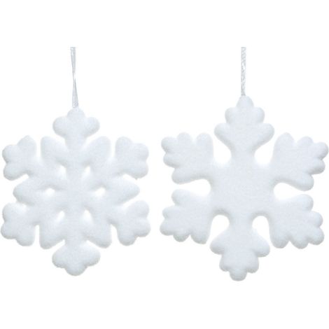 Weihnachtsbaumkugel, Schneeflocke, Schaumstoffform, 20 cm, 1 Stück (1/3)