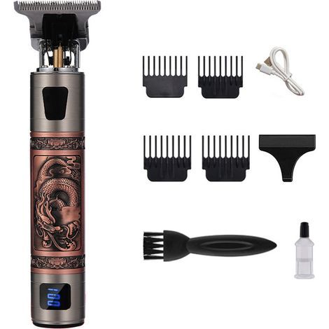 Tondeuse À Cheveux - Lame En Alliage De Titane - Sans Fil Avec Écran LCD - Autonomie 300 Min - Pour Hommes Et Enfants - 1 Pièce