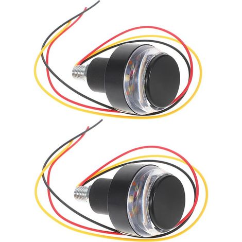 Clignotants LED de Guidon Moto en Plastique Noir 2 (1/5)