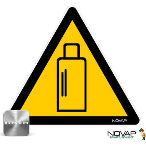 Panneau Danger présence de bouteilles de gaz - Alu triangle 300mm - 4012353
