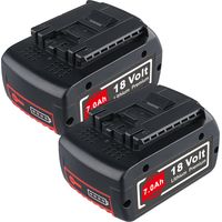 2x 18V 7.0Ah BAT609 batterie pour Bosch Professional GBA GSR GDR
GSB GDS GKS GSA LI-ION compatible BAT609G BAT618 BAT618G BAT610G BAT620 260736092, 260736236, BAT619G, BAT619, 2607336169, 260736170