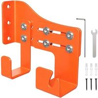 Support de tronçonneuse Organisateur mural robuste et système rangement Système pour dans le garage avec deux crochets, hangar, jardin, -