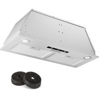 Klarstein – Hotte aspirante encastrable 72 cm – Débit d'air 520 m³/h – Silencieuse 57 dB – Éclairage LED – Minuterie et commandes tactiles – Évacuation ou recyclage