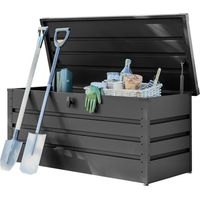 GFP Primeyard Cassapanca da esterno 152x69x61 cm baule da esterno metallo antracite
