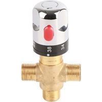 BUNTHAUS Verstellbare thermostatische Badezimmerarmatur aus Messing mit Temperaturregelventil zum Mischen von Warm- und Kaltwasser -