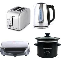 Rise Kettle, Toaster, Sandwich Toaster, Slow Cooker Set by Hamilton Beach
