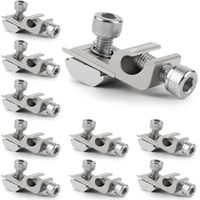 Pair Pinces de Mise à Terre pour Panneau Solaire, 10 Pcs, Fixation Aluminium, Protection Contre la Foudre, Kit Photovoltaïque Complet