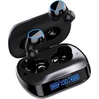 Casque Bluetooth sans fil avec affichage numérique. Écouteurs stéréo sans fil.