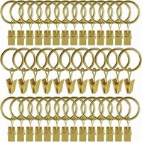 30 Pack Curtain Rings with Clip, Rustproof Stainless Steel Curtain Rings, Metal Curtain Hooks, Curtain Rod Ring for Shower Curtains and Window Curtains