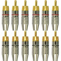 12Pcs RCA Connecteur male,Connecteurs Audio vidéo RCA,RCA Terminal connecteur Audio,RCA connecteur à sans soudure,Connecteurs RCA Plug Jack