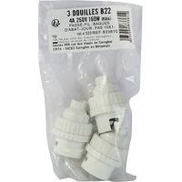 Lot de 3 douilles B22 plastique