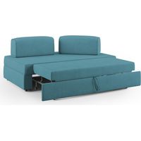 Liberty Canapé sans pouf amovible et dossier amovible en tissu imperméable T02 200 cm bleu ciel