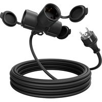 greate Rallonge Electrique 5m avec 3 Prises - Rallonge Electrique exterieure Étanche IP44 - Rallonge électrique 3500W - Rallonge exterieure étanche, prolongateur Electrique, rallonge 5m