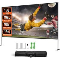 Écran de Projection avec Support 150" 381 cm Toile de Projection