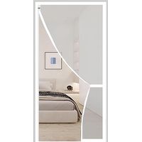 Mosquitera, cortina de cierre automático con potente imán, apertura lateral, color blanco (110 x 220 cm)