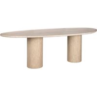 table à manger renaissance travertin beige style organique - beige travertin naturel élégant