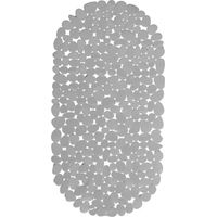 Relaxdays Tapis de bain pour baignoire Aspect pierre, tapis de bain antidérapant, avec ventouses, lavable, LxP: 36 x 68 cm, gris