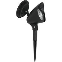 Lámpara solar de jardín, negra, foco regulable, LED recargable, 0,06 W, color neutro, IP44, JOKER Eko-Light