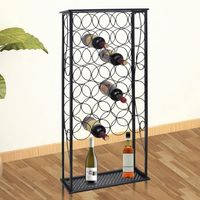 Casier à bouteilles Étagère à bouteille - Casier à vin pour 28 bouteilles Métal BV986772 - BonneVie