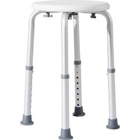 Taburete de ducha aluminio regulable antideslizante carga 136 kg