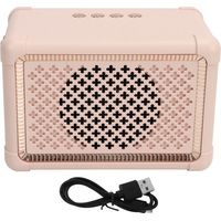 Enceinte sans fil portable vintage rose - 6h autonomie, idéale pour bureau, chambre, fêtes et extérieur.