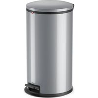 Hailo Treteimer Pure L, Abfalleimer, Mülleimer, Stahlblech, Silber, 25 L, 0530-020