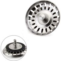 Sink Strainer, Stainless Steel Sink Strainers, 80mm Diameter Kitchen Sink Stopper, Sink Drain Stopper Protector for Kitchen Bathroom Shower