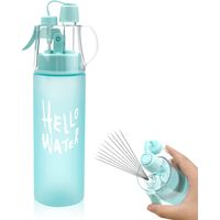 Bouteille brumisatrice de 580 ml avec paille rabattable pour une hydratation optimale en extérieur et une sensation de fraîcheur. Idéale pour le sport et les activités de plein air. Humidifie et rafra