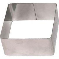 Quadratische Edelstahl-Plattierform 8x4cm 3712 Lifestyle