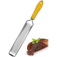 1 Grattugia manuale gialla per formaggio e agrumi, grattugia classica di alta gamma in acciaio inox affilato, ideale per il parmigiano, che