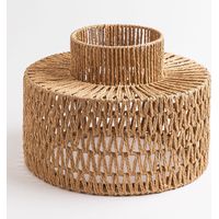 Sklum – Abat-jour en papier tressé – Dimensions 30 cm x 40 cm – Ambiance romantique – Intérieur et extérieur