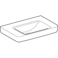 Geberit Renova Plan, Waschtisch mit Ablagefläche, 75x48 cm, ohne