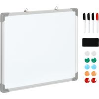 Lavagna magnetica da parete alluminio con gomma pennarelli magneti 60x45 cm
