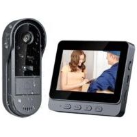 Sonnette Sans Fil Exterieur Etanche 1080P Sonnette Sans Fil Avec Camera avec écran IPS de 4.3 Visiophone Sans Fil IP65 étanche Caméra HD 170° Interphone Vision Nocturne Infrarouge Audio Bidirec