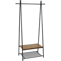 Mondeer Appendiabiti da Terra, Mobile Appendiabiti da Ingresso, Stand Appendiabiti, Attaccapanni da Terra, Ingresso, Soggiorno, Camera da Letto, 64cm x 41cm x 160cm, Marrone