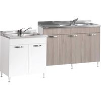 MOBILE SOTTOLAVELLO PER CUCINE COMPONIBILI L.80 x P.50 x H.85. - 2 ante - col. olmo