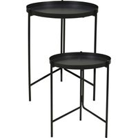 Ensemble de deux tables d'appoint en métal, Ø 31 cm, Ø 36 cm