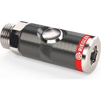 RIEGLER Raccord de sécurité avec filetage extérieur, aluminium, filetage extérieur du raccord : 1/4 pouce