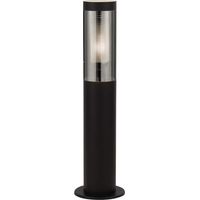 Stehlampe Sockelleuchte Außenleuchte E27 Edelstahl rauch schwarz Pollerlampe