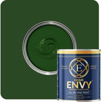 ENVY All-in-One Paint - High Coverage Paint for Interior & Exterior Walls, Wood & Furniture - Multi Surface Paint & Primer - Designer Colours For All Walls - Racing Green Heritage - 5L - Matt