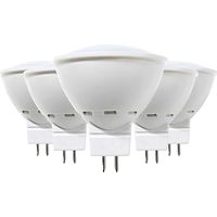 Lot de 5 ampoules LED spots GU5.3 6W équivalent 50W 540lm 3000K 15000H Primer Leader