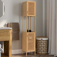 Mueble de baño de 2 puertas de bambú BEA