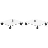 Support carré pour plantes 2 pcs Verre trempé 35 x 35 cm vidaXL