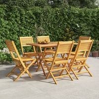 Sedie da Giardino Pieghevoli 6pz 47x62x90cm Legno Massello Teak vidaXL