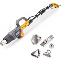 Brûleur électrique pistolet désherbeur 2000W jusqu'à 650° – Interrupteur 3 vitesses – 5 embouts pour usages variés – Powermat