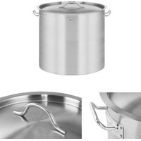 Gastronorm-Topf mit Deckel, Edelstahl, für Induktionsherde, 12 l