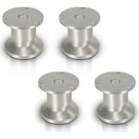 Wolketon 12pcs Furniture Feet Pies Ajustables Aleación de Aluminio 120 mm Pies Ajustables plata