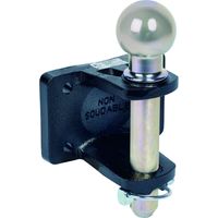 Chape mixte d'attelage 3,5T – Charge de traction 3,5T – Entraxe 90x40mm – Ø de perçage 17mm – Boule Ø 50mm – Pommier