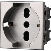 Serie Civile ETTROIT Grigio Compatibile Con Bticino Axolute (Presa Schuko)
